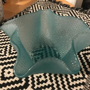 Turquoise Glass Bowl Decor